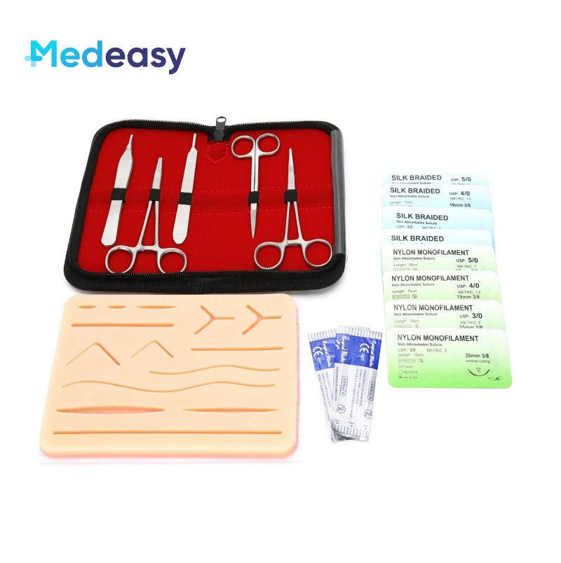 Medical Student Suture Training Kit – Skin Pad Model with Surgical Practice Tools, Educational & Teaching Equipment