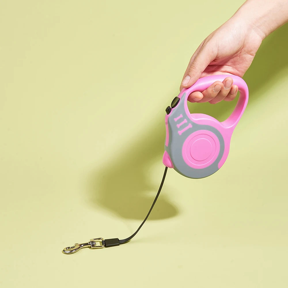 Retractable Nylon Dog Leash — Adjustable Length Lead