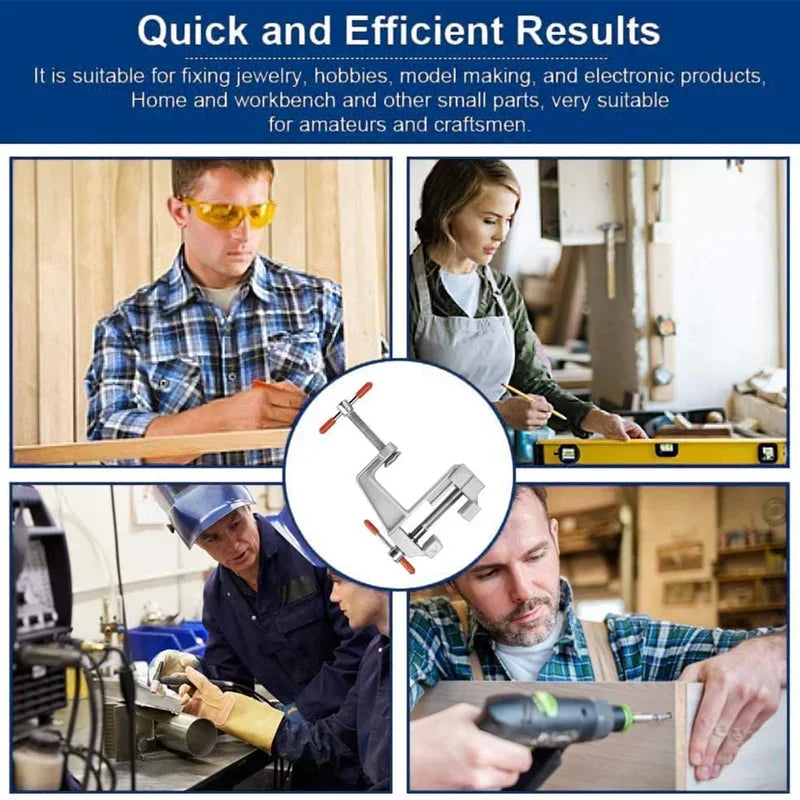 Mini Bench Vise Muliti-Funcational 3.5&quot Aluminum Miniature Small Jewelers Hobby Clamp On Table Flat Pliers Tool Vice