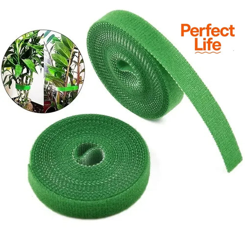 1/2Pcs Reusable Nylon Plant Hook Loop Ties Green Fastener Tape for Bamboo Cane Wrap Support Home Garden Accessories