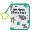 Newborn Baby Photo Album – First Year Memory Book for Babies, DIY Growth Album with Family Record, Baby Shower Gift, Giraffe Theme