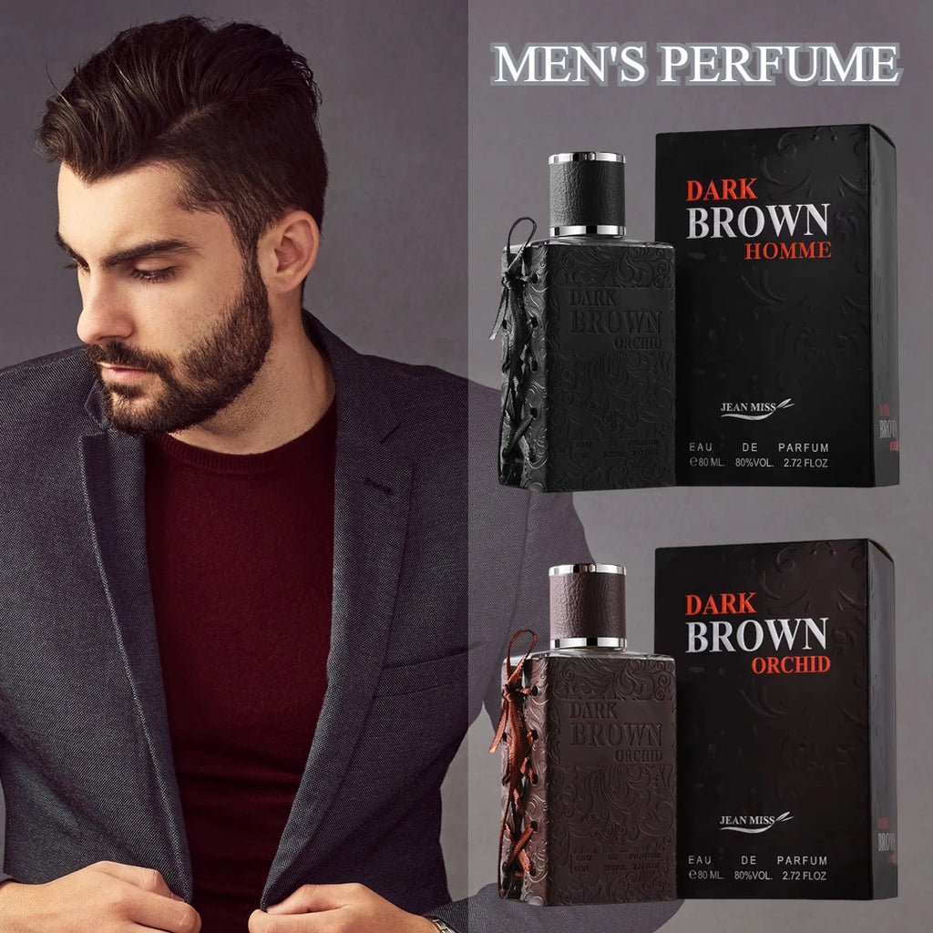 Dark Brown Orchid Perfume 80ml – Retro Whiskey Pheromone Eau de Parfum Body Spray, Unisex Fragrance for Men & Women