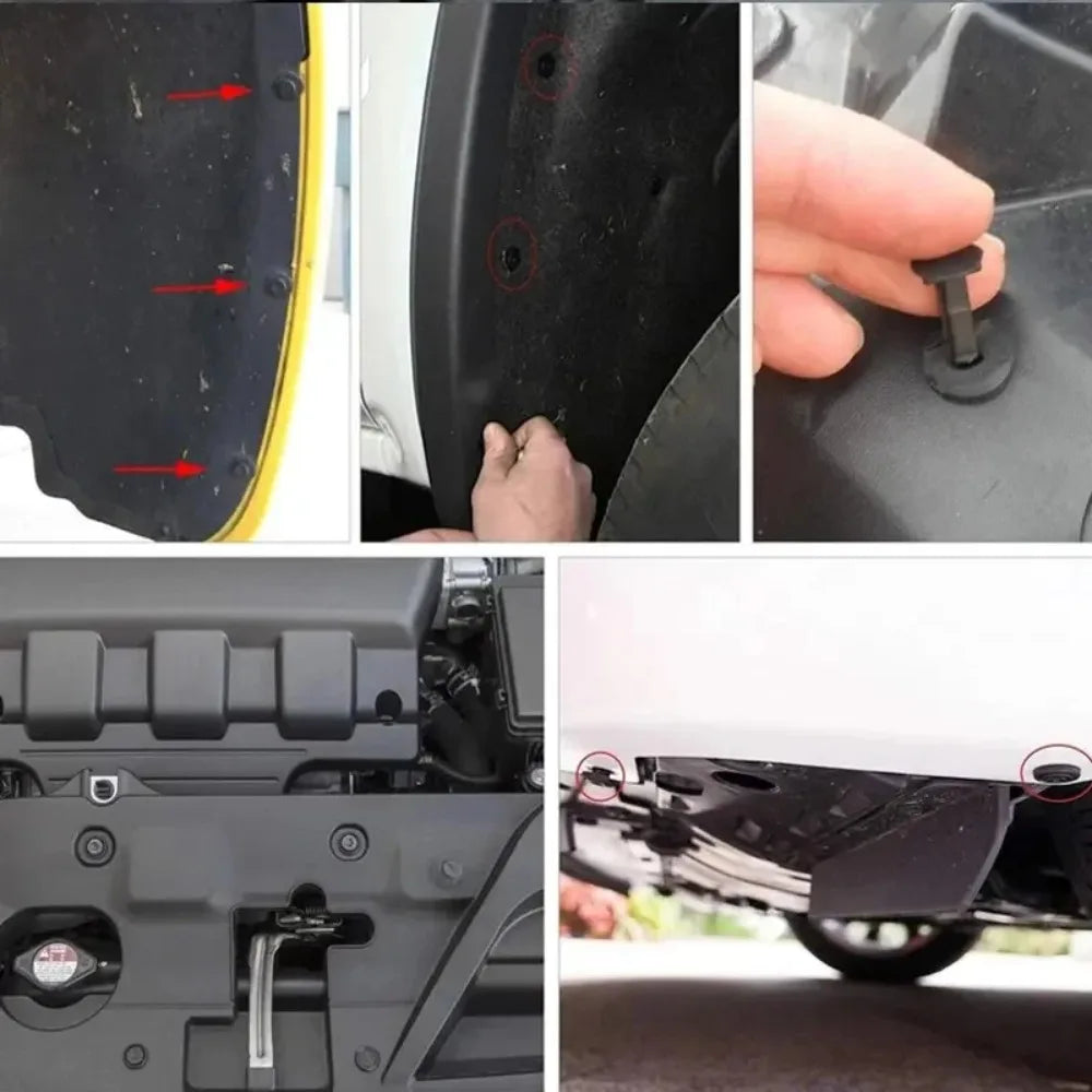 190pcs Mixed Automotive Retaining Clips – 6 Types Push Fasteners for Bumper and Trim Repair