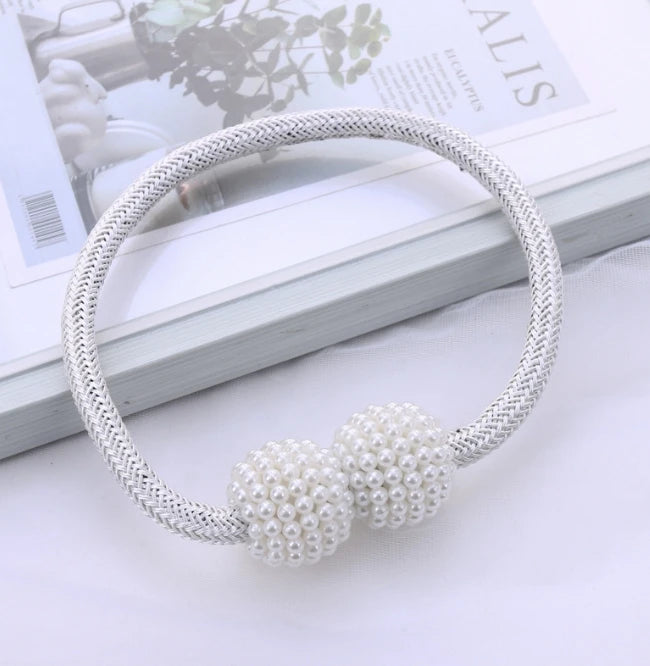 1/2PCS Pearl Magnetic Curtain Clip Curtain Holders Tie Back Buckle Clips Hanging Ball Buckle Tie Back Curtain Decor Accessories