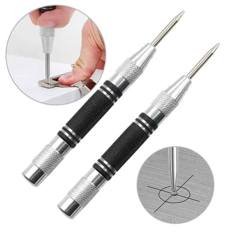 Spring-Loaded Centre Punch — Glass Breaker & Hole Marker