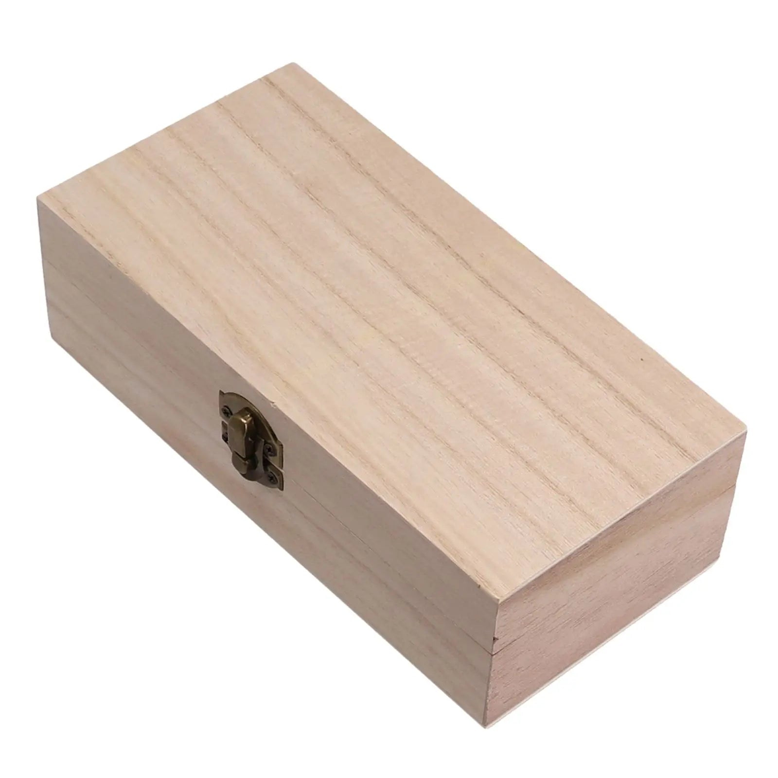 Rectangular Wooden Storage Box For Store Tea, Coffee Beans And Decorate Home Retro Buckle Wooden Box 20 X 10 X 6 Cm