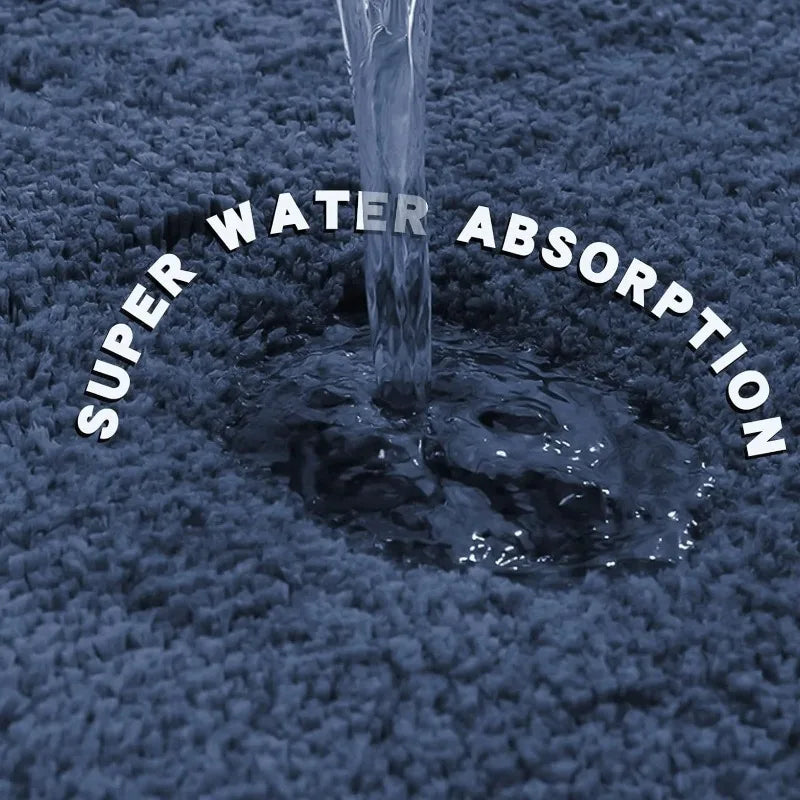 Bathroom Absorbent Mat - Non-Slip Floor Rug for Toilet Entrance, Water-Absorbing Door Mat for Home Restroom, Quick-Drying Bath