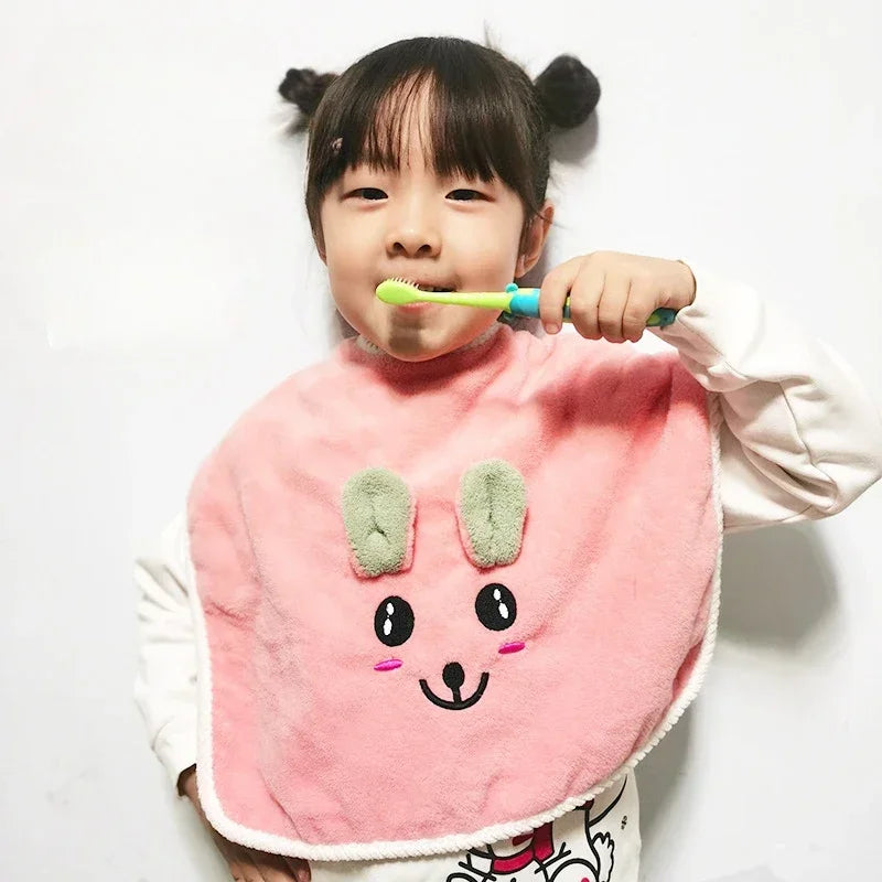 Kids Bibs & Soft Face Towels – Saliva Bibs for Boys and Girls, Baby Tooth Brushing Learning Towel, Ages 3-8