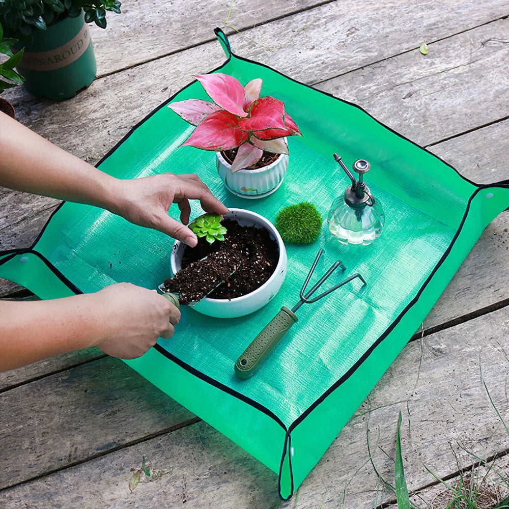 Home Gardening Soil Replacement Mat Waterproof Thickened Succulent Flower Pot Replacement Operation Floor Mat Gardening Tools