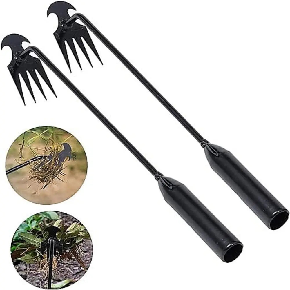 4 Teeths - Multifunctional Hand Weeder for Garden - Durable & Portable Garden Weeding Tool for Vegetable Gardening & Farm Planti