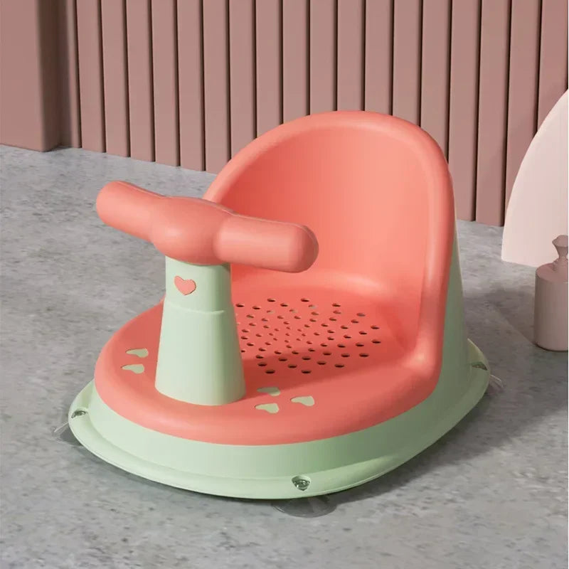 Portable Baby Shower Seat – Anti-Slip Bath Seat with Suction Cups for Newborns and Toddlers, Play & Safety Seat