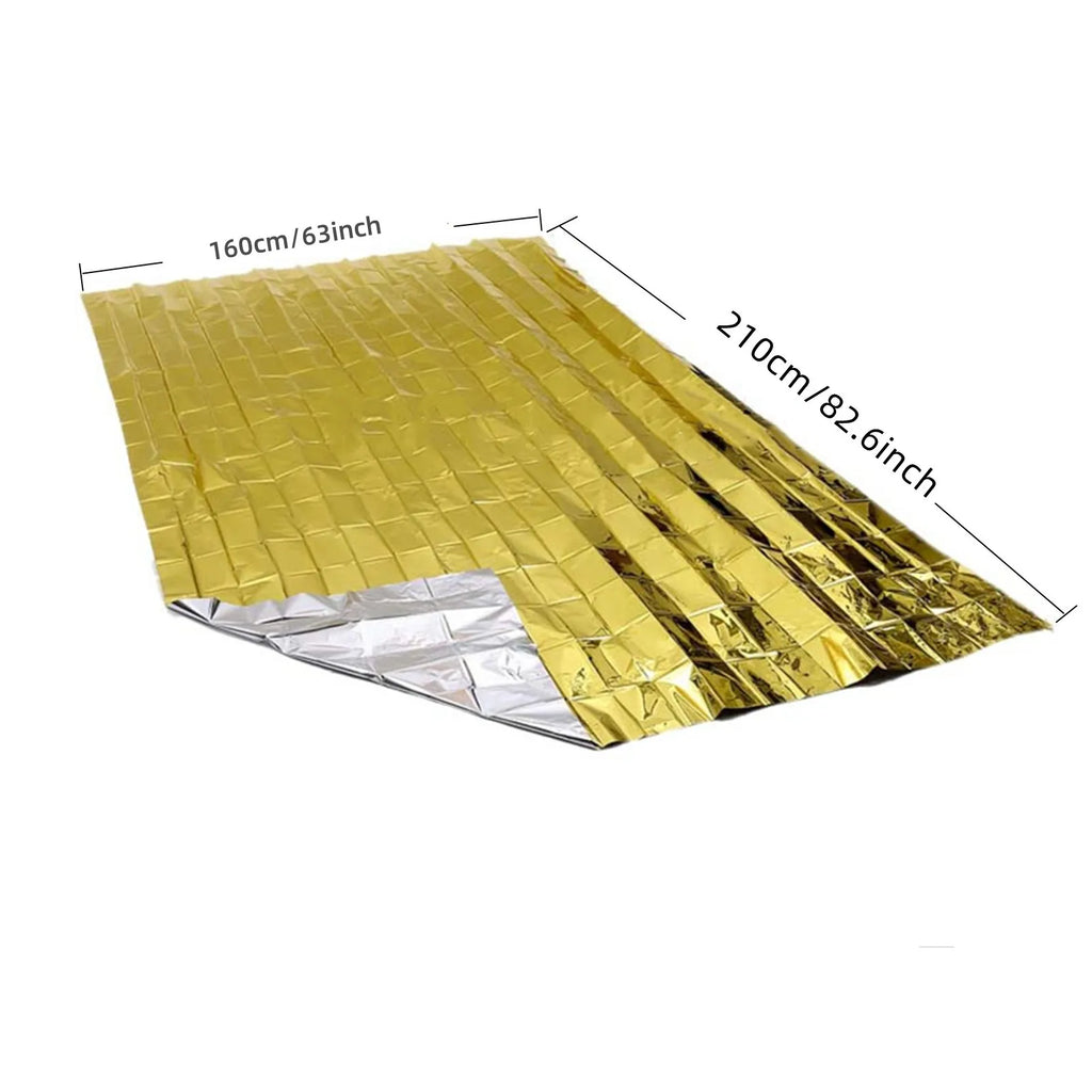Gold Emergency Survival Blanket 160×210cm – Waterproof, Insulated First Aid Blanket for Camping, Hiking & Outdoor Use