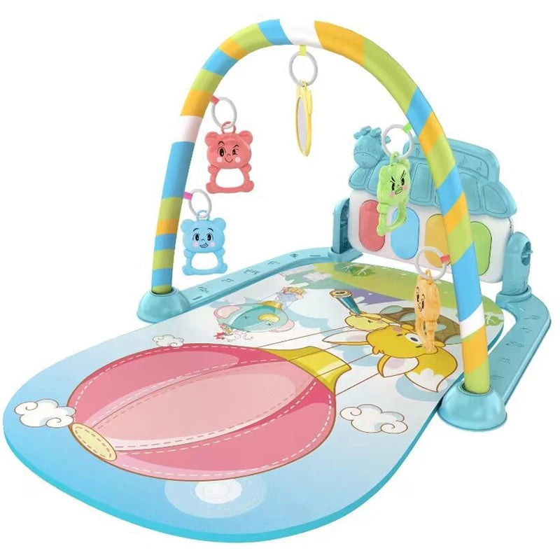 Newborn Baby Activity Gym – Fitness Stand with Musical Pedal Piano, Crawling Mat & Early Learning Toys for Babies