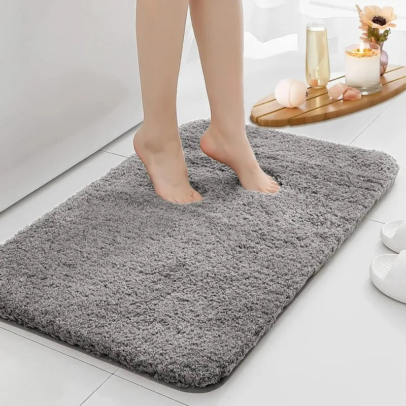 Bathroom Absorbent Mat - Non-Slip Floor Rug for Toilet Entrance, Water-Absorbing Door Mat for Home Restroom, Quick-Drying Bath
