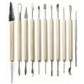 11pcs/set Pottery Tools  Wood Double-Ended Wire Knife For Clay Repair, Clay Sculpture Carving Tool Set Ceramic Polymer carveKit