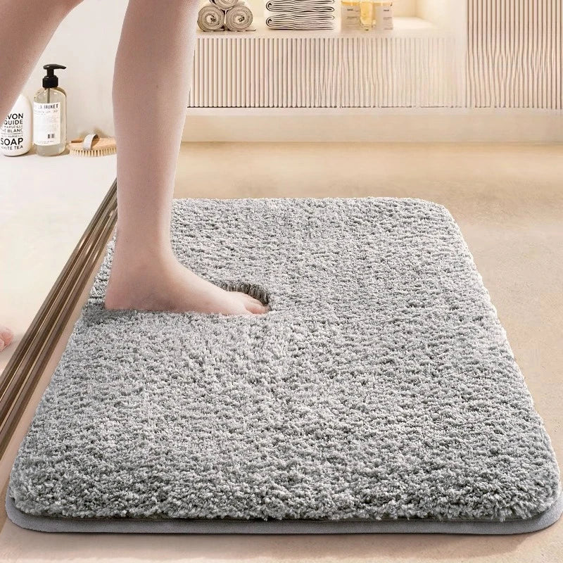 Bathroom Absorbent Mat - Non-Slip Floor Rug for Toilet Entrance, Water-Absorbing Door Mat for Home Restroom, Quick-Drying Bath