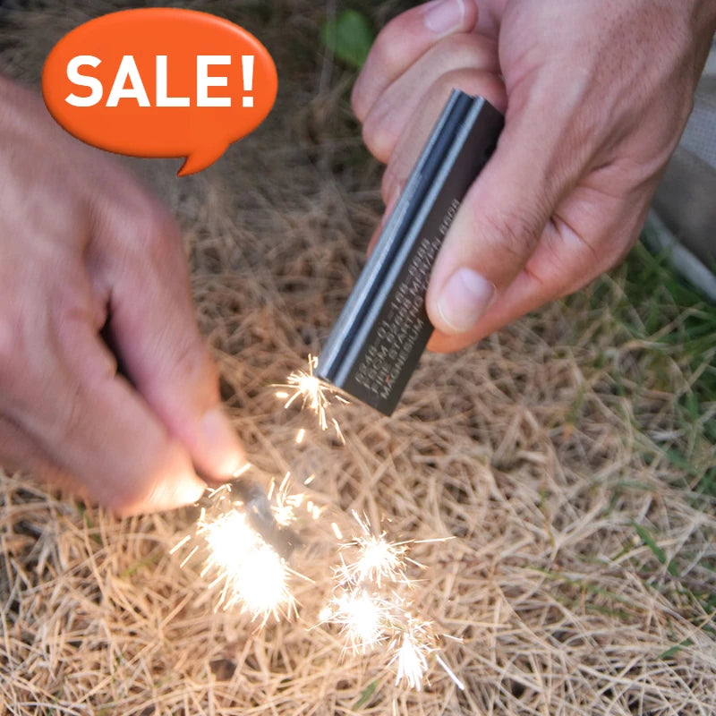 Survival Fire Starter Kit – Waterproof Magnesium Flint & Steel Stick for Camping, Hiking & Outdoor Adventures