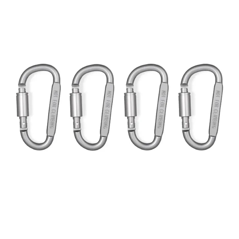 Carabiner Keychain Set – 4-6PCS Aluminum Alloy Clips for Camping, Survival, Tactical EDC & Outdoor Gear