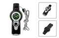 Multifunctional 7-in-1 Emergency Whistle – Outdoor Survival Tool with Compass, Flashlight, Lanyard for Hiking & Camping