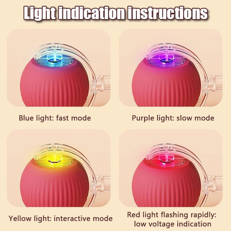 1PC Smart Cat Toys Automatic Rolling Ball Fake Tail Rechargeable Electric Pet Interactive Toy Cat Training Imitate Mouse Tail 1P