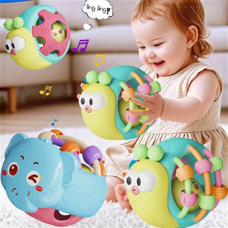 Soft Baby Rattle Balls – Educational Sensory Toy for Hand Grasp, Crawling & Early Development, 0-12 Months Babies
