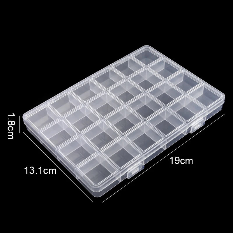 Transparent Storage Container Jewelry Box Clear Plastic Organizer Box Empty Earring Storage Organizer Display Case for Beads