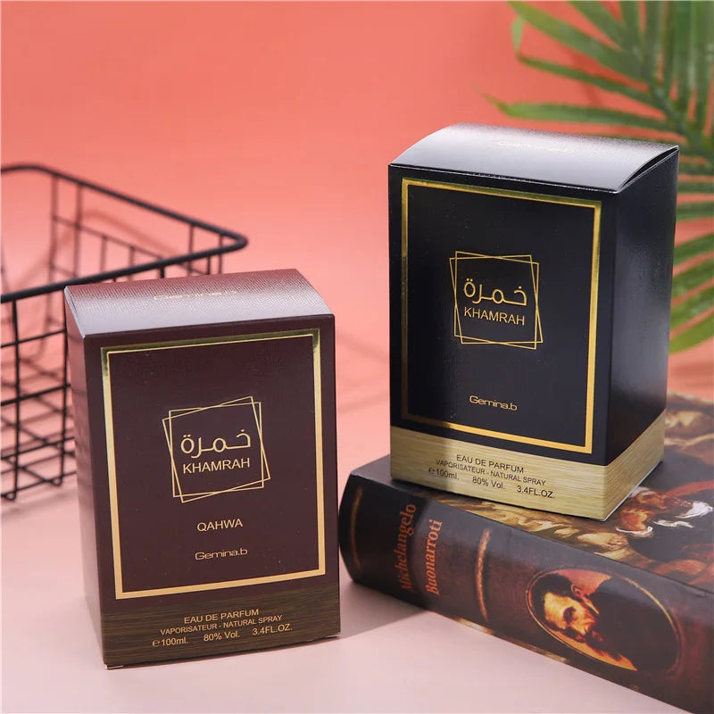 Arab Brand Leather Notes Perfume Unisex Fresh Romantic Fougere Scent Woody Notes Strong Pheromone Lasting Cologne Perfume Gift
