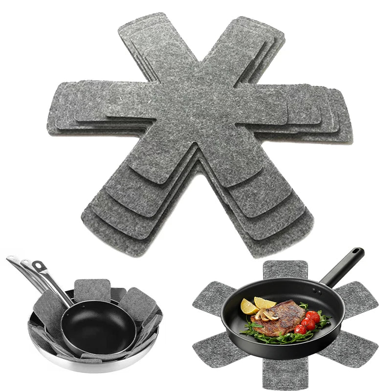 3/9/12Pcs Pot and Pan Protectors Pot Dividers Pad Non-woven 3 Sizes Pans Separator Pads for Protecting Cookware Kitchen Tools