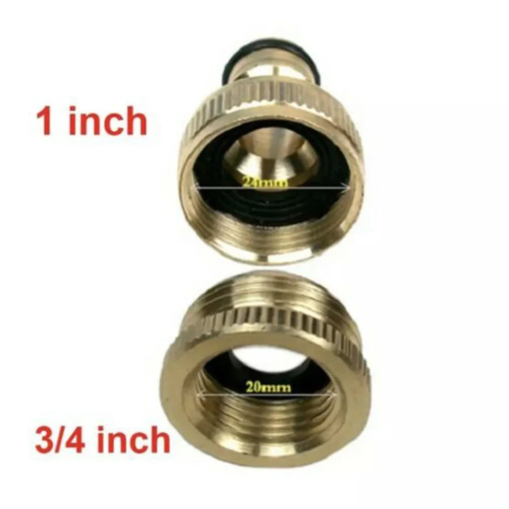 Pressure Washer Hose Adaptor Brass Hose Tap Connector 3/4'' 1/2'' THREADED GARDEN WATER PIPE ADAPTER FITTING Watering Equipment