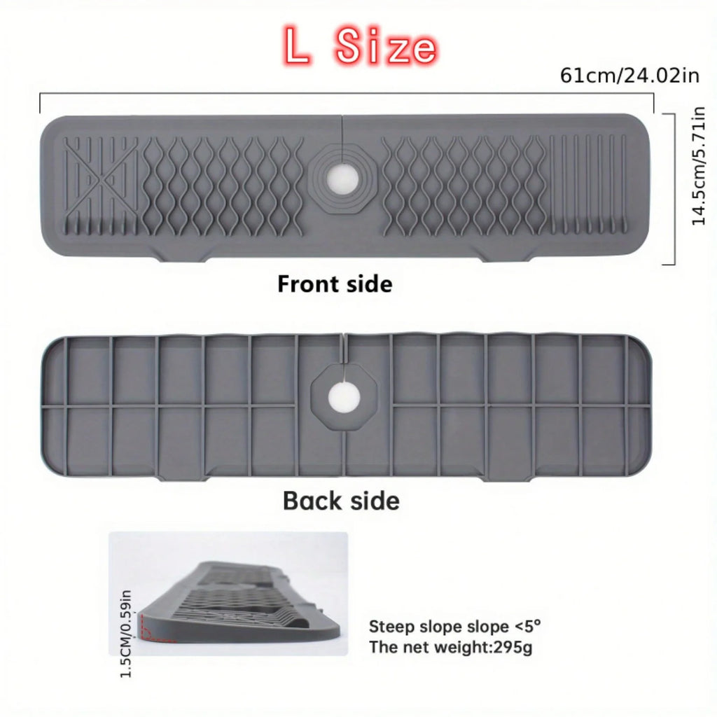 Silicone Sink Splash Mat — Drainage & Countertop Protector