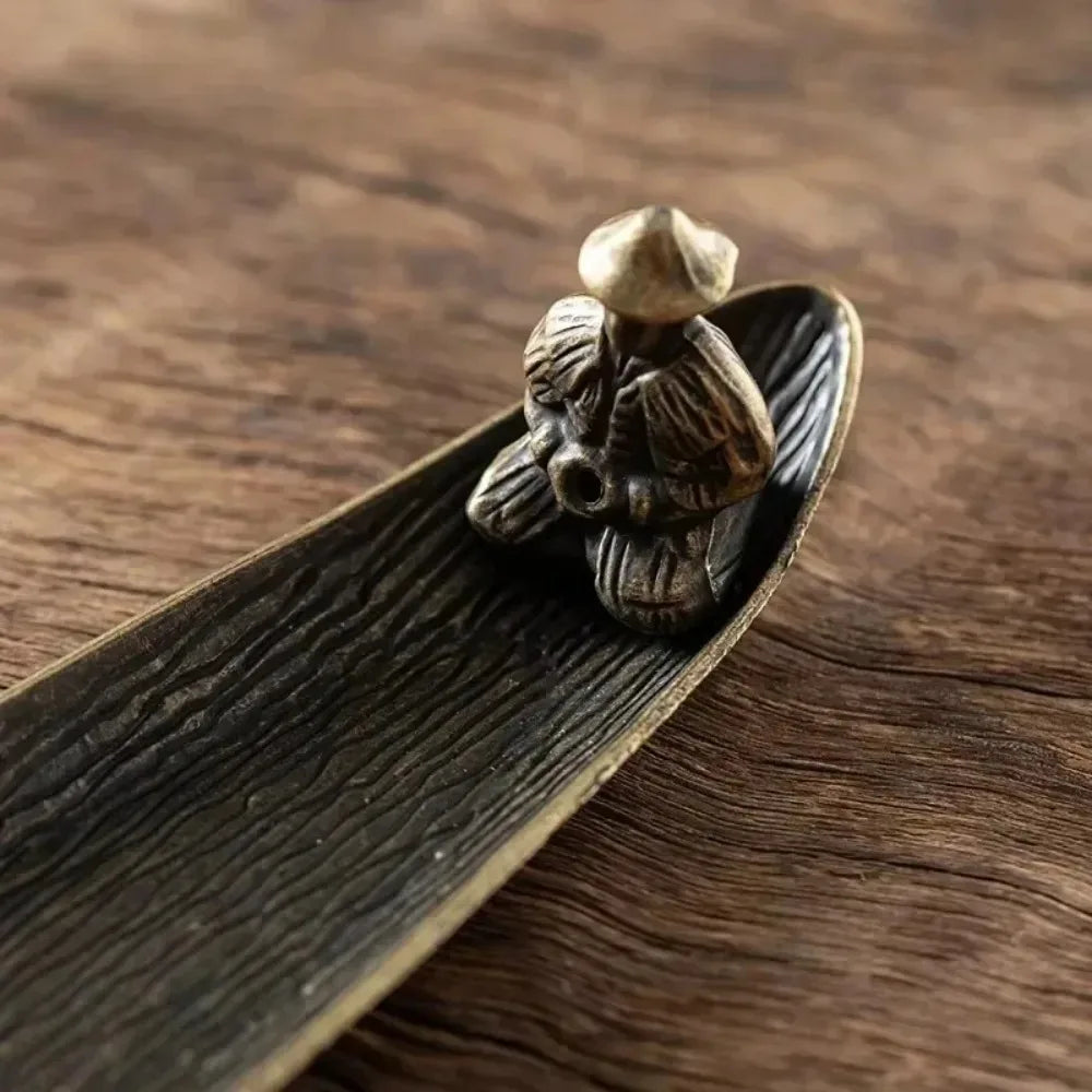 Creative Incense Holder Aromatherapy Ornament Old Men Fishing Japanese Style Incense Stick Burner Home Decor