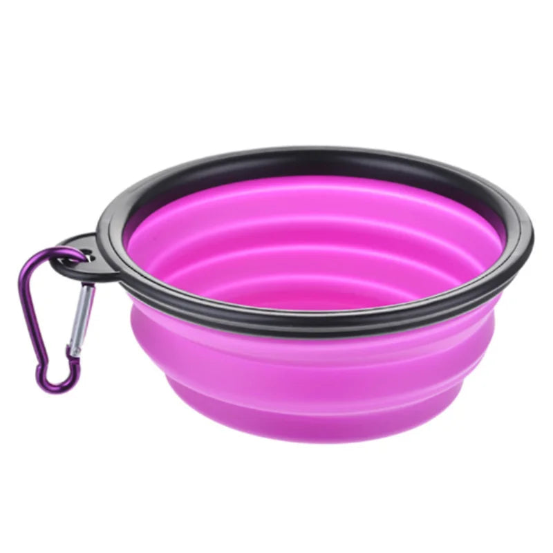 Durable TPR Portable Pet Food Bowl for Cats And Dogs Silicone Collapsible Travel Outdoor Water Food Bowl for Pets