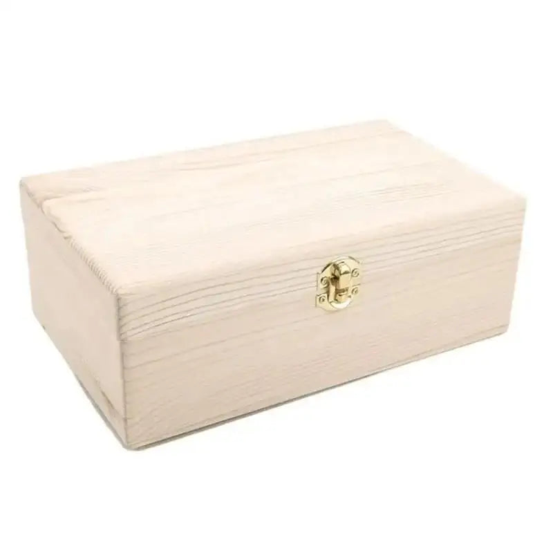 Wooden Storage Box Rectangular Flip Solid Wood Gift Handmade Craft Jewelry Case
