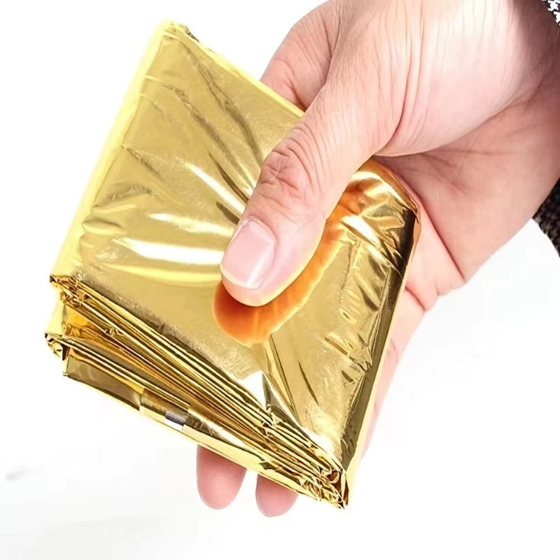 Gold Emergency Survival Blanket 160×210cm – Waterproof, Insulated First Aid Blanket for Camping, Hiking & Outdoor Use