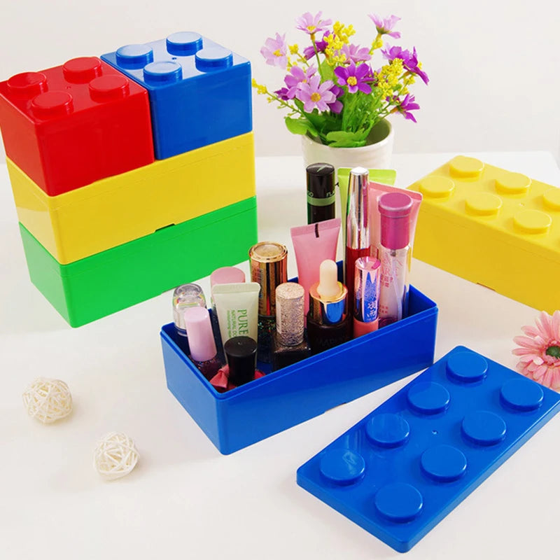 Superposition Building Blocks Storage Box Desktop Plastic Storage Learn Stationery Sorting Household Building Blocks Storage Box