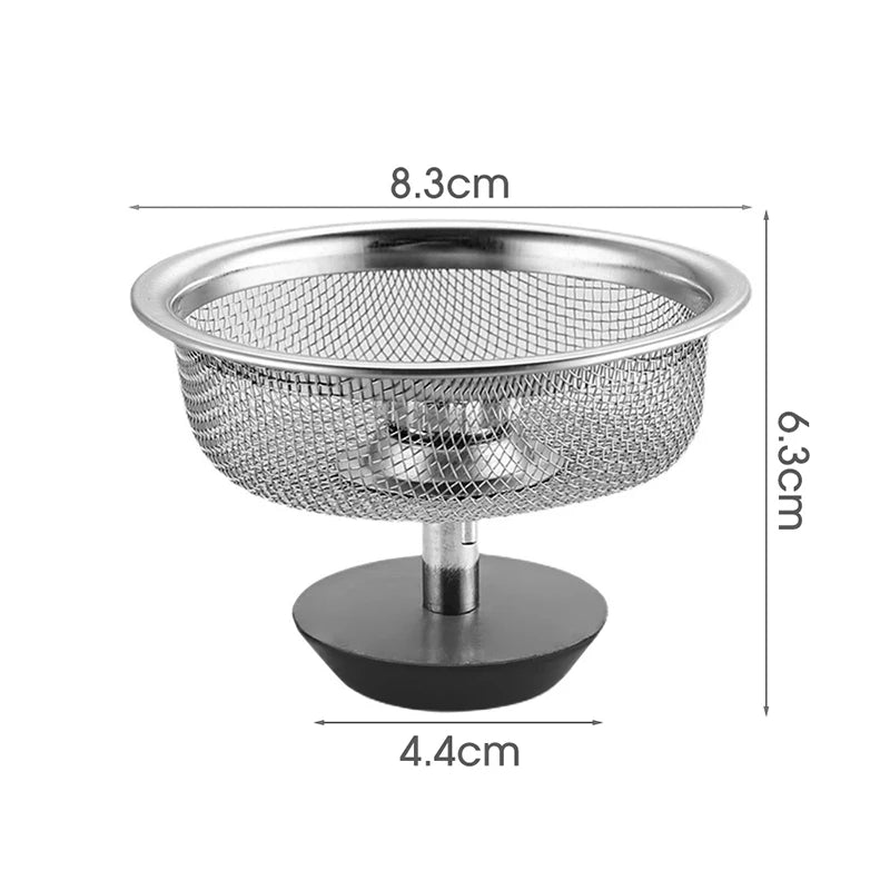 Kitchen Sink Filter Stainless Steel Anti-blocking Sink Sewer Strainers Bathroom Floor Drains Net Hair Catcher Garbage Filters
