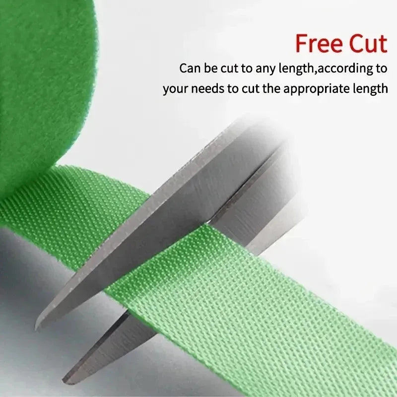1/2Pcs Reusable Nylon Plant Hook Loop Ties Green Fastener Tape for Bamboo Cane Wrap Support Home Garden Accessories