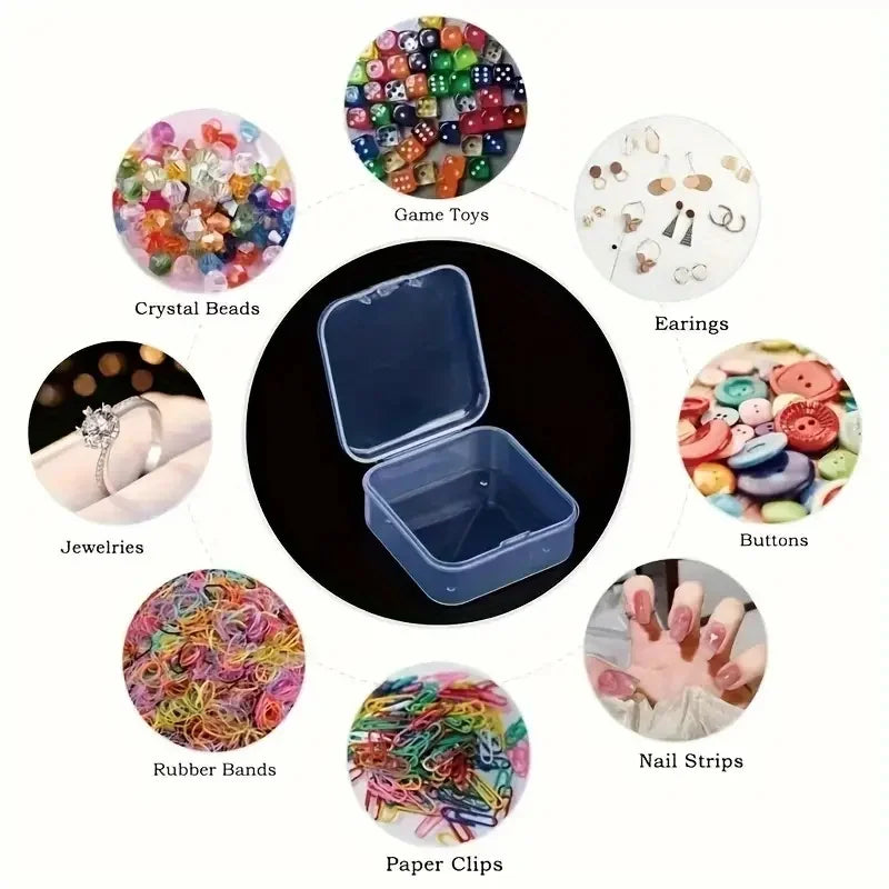 [28pcs Storage box] 28pcs Clear Plastic Storage Containers Set with Lids | Multipurpose Organizer Boxes for Beads, Game Pieces