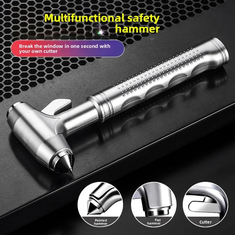 Emergency Car Safety Tool – Hammer, Seat Belt Cutter & Window Breaker for Vehicle Rescue, Survival Life-Saving Kit