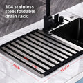 Stainless Steel Sink Drain Rack — Collapsible Dish Filter