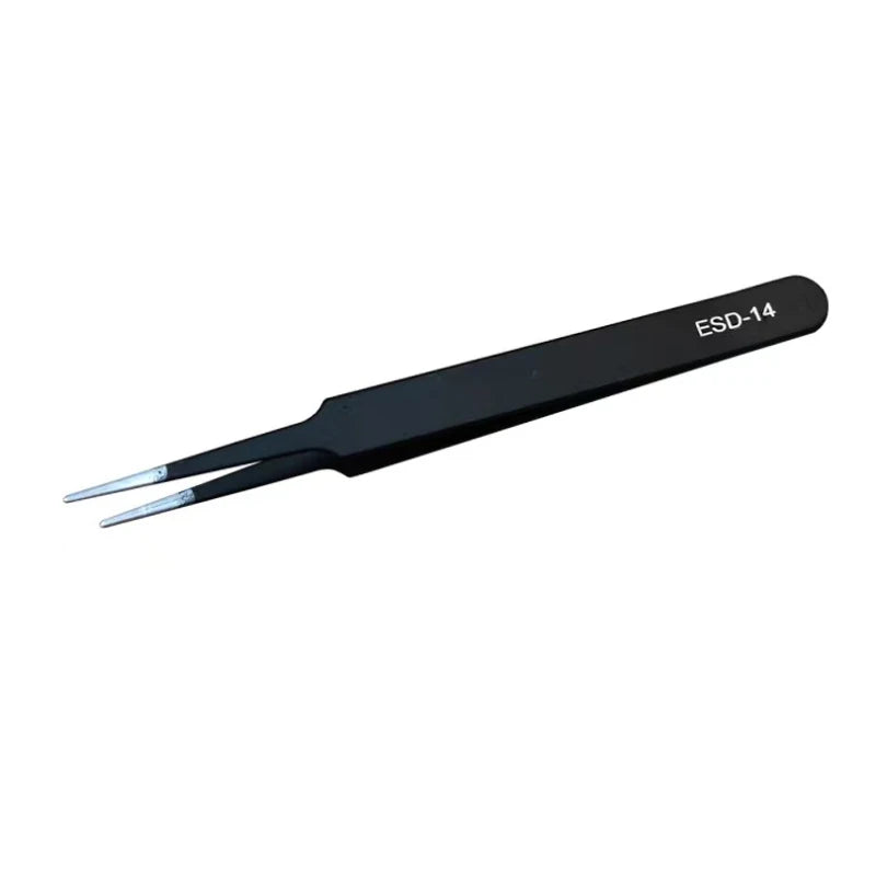 ESD Anti-Static Tweezers Set — 6-Piece Stainless Steel