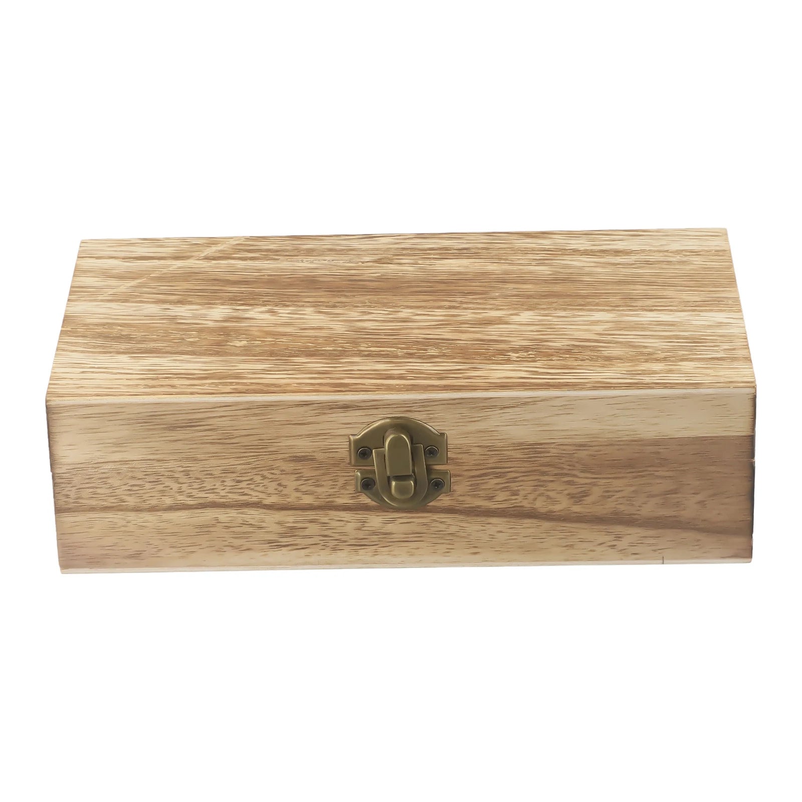 Rectangular Wooden Storage Box For Store Tea, Coffee Beans And Decorate Home Retro Buckle Wooden Box 20 X 10 X 6 Cm
