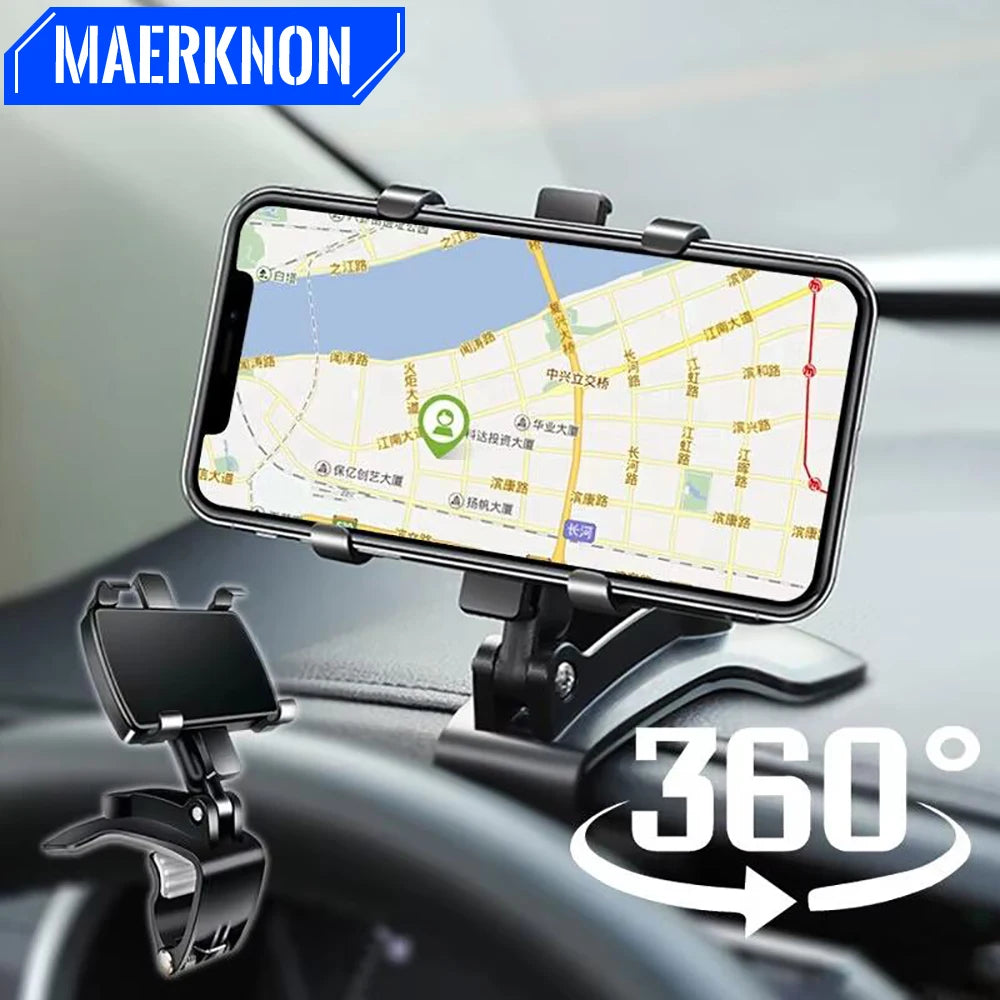 Universal Car Dashboard Phone Holder 360° Rotation Smartphone Car Stand For iPhone Samsung Xiaomi Portable GPS Navigation Holder