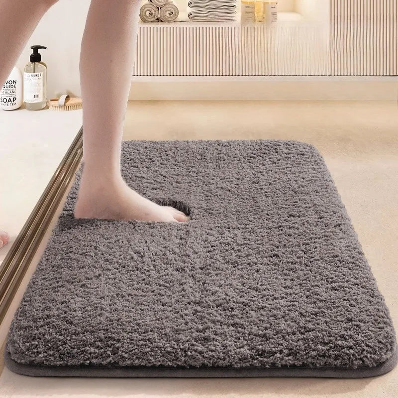 Bathroom Absorbent Mat - Non-Slip Floor Rug for Toilet Entrance, Water-Absorbing Door Mat for Home Restroom, Quick-Drying Bath