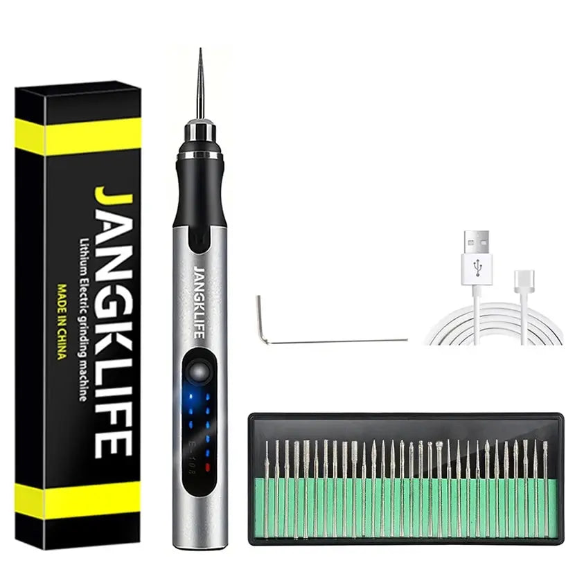 JANGKLIFE USB Cordless Rotary Tool Kit Woodworking Engraving Pen Toy Pendant Figure DIY Cordless Drill