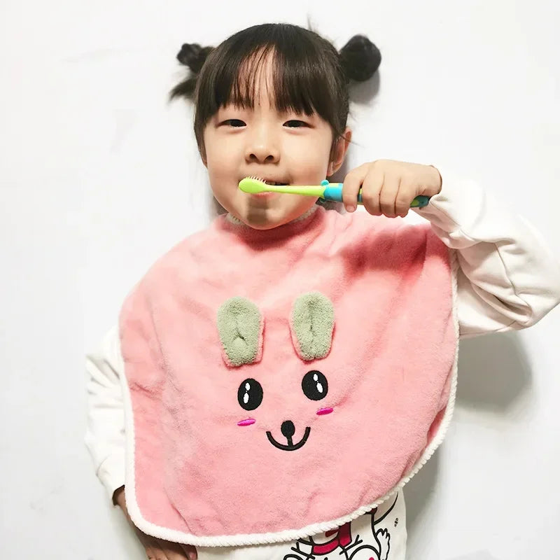 Kids Bibs & Soft Face Towels – Saliva Bibs for Boys and Girls, Baby Tooth Brushing Learning Towel, Ages 3-8