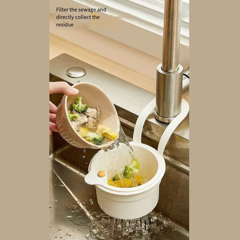 Creative Kitchen Sink Hanging Strainer Basket Detachable Openable Bottom Cover Kitchen Garbage Filter Quickly Drain Clean Rack