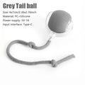 1PC Smart Cat Toys Automatic Rolling Ball Fake Tail Rechargeable Electric Pet Interactive Toy Cat Training Imitate Mouse Tail 1P