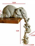3pcs/set Cute Elephant Figurines Elephant Holding Baby Elephant Hanging Off The Edge of A Shelf or Table Resin Crafts