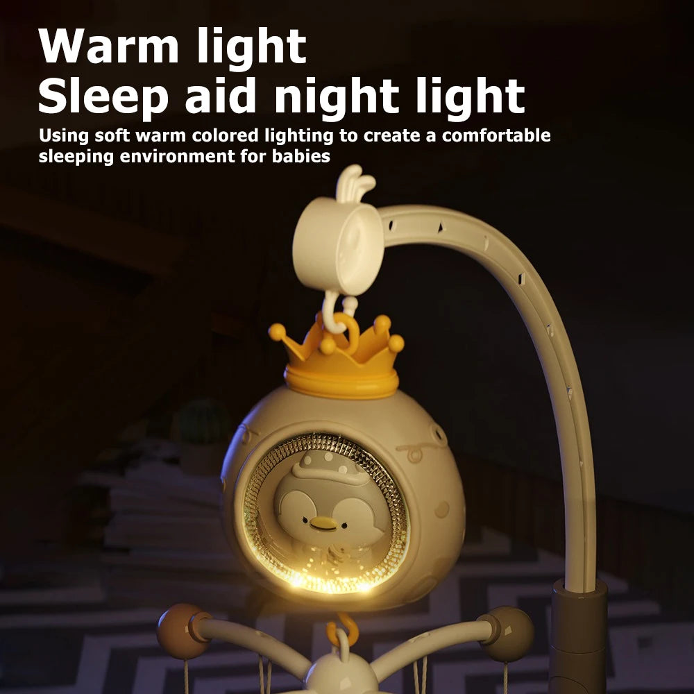 Musical Baby Crib Mobile with Projector – Rotating Cot Mobile with Night Light, Remote Control & Lullabies, Soothing Toy for Newborn Babies